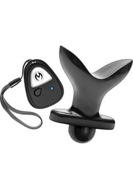 Master Series Ass Anchor Remote Control Vibrating Expanding Anal Plug Black 3.75 Inch