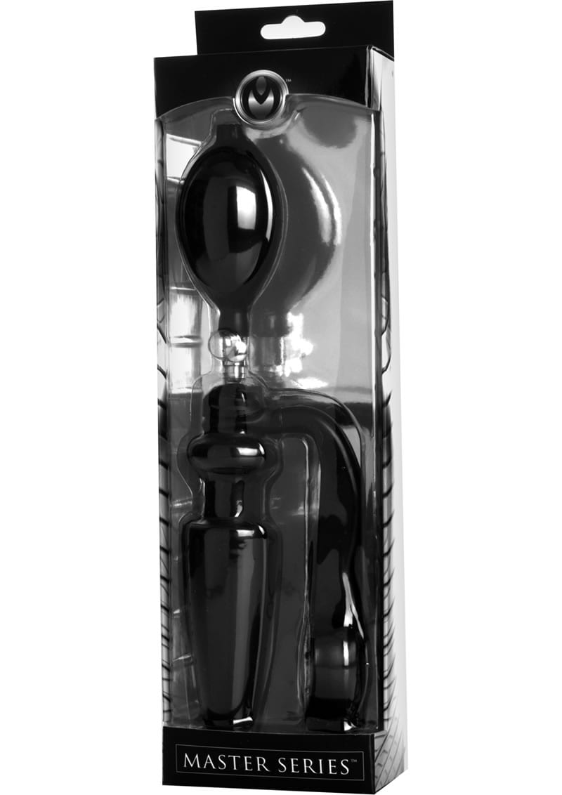 Master Series Exxpander Inflatable Plug And Cockring Black
