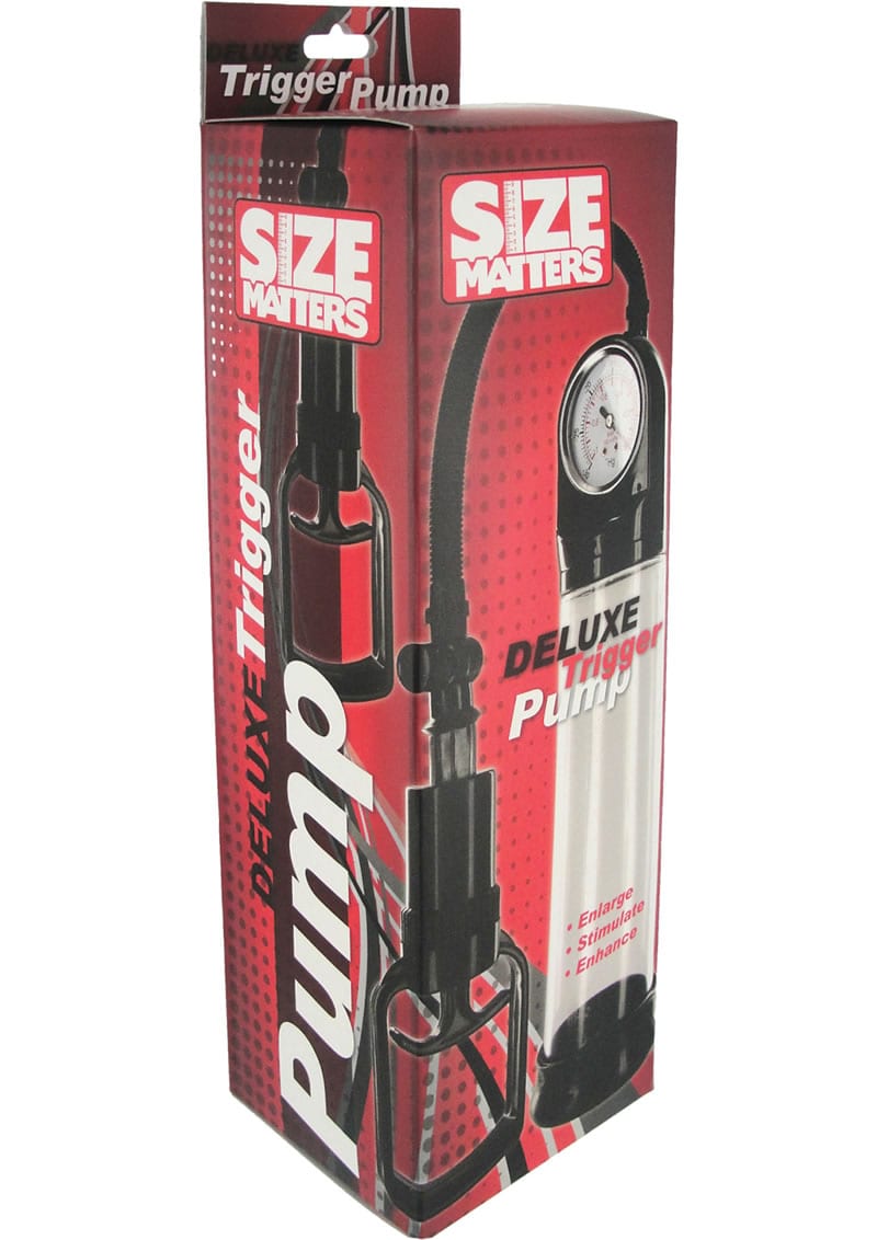Size Matters Deluxe Trigger Penis Pump Clear