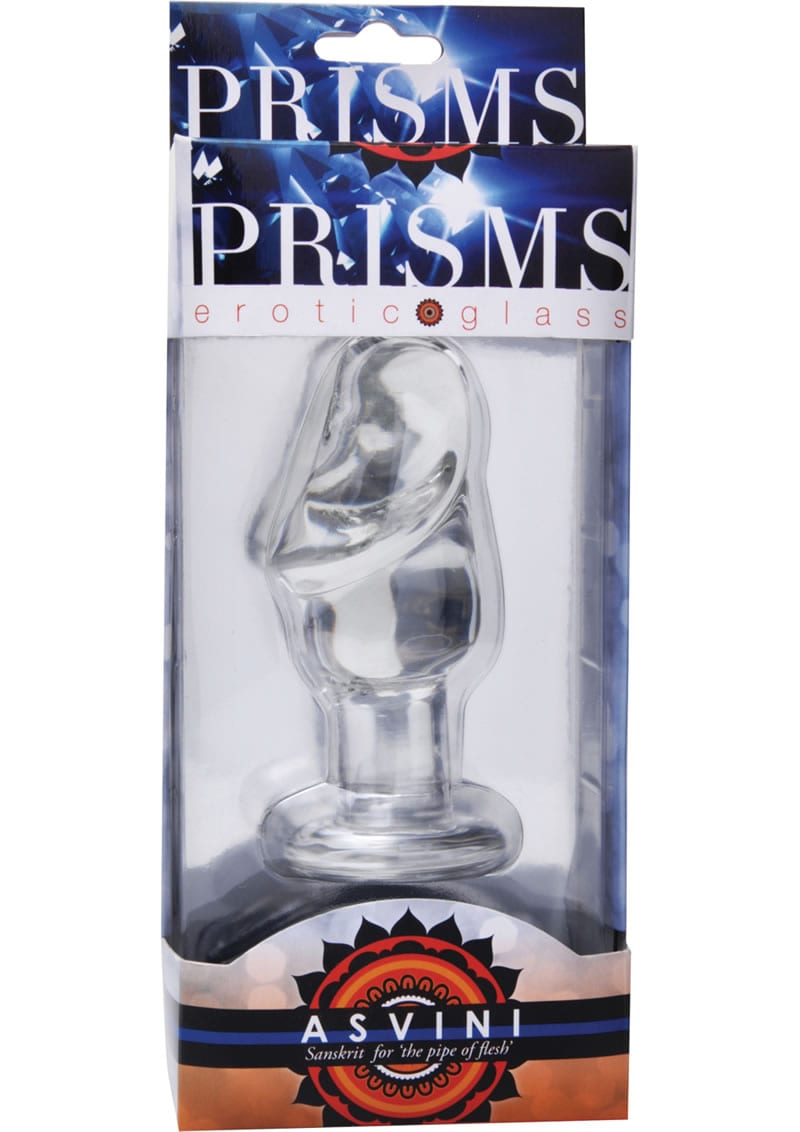 Prisms Asvini Glass Penis Anal Plug Clear