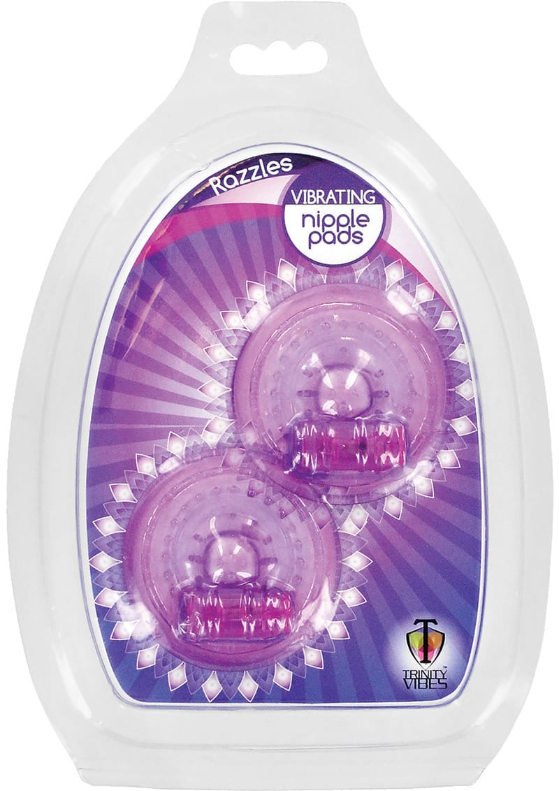 Trinity Vibes Razzle Vibrating Nipple Pads Purple