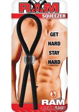 Ram Squeezer Adjustable Cock Ring Black