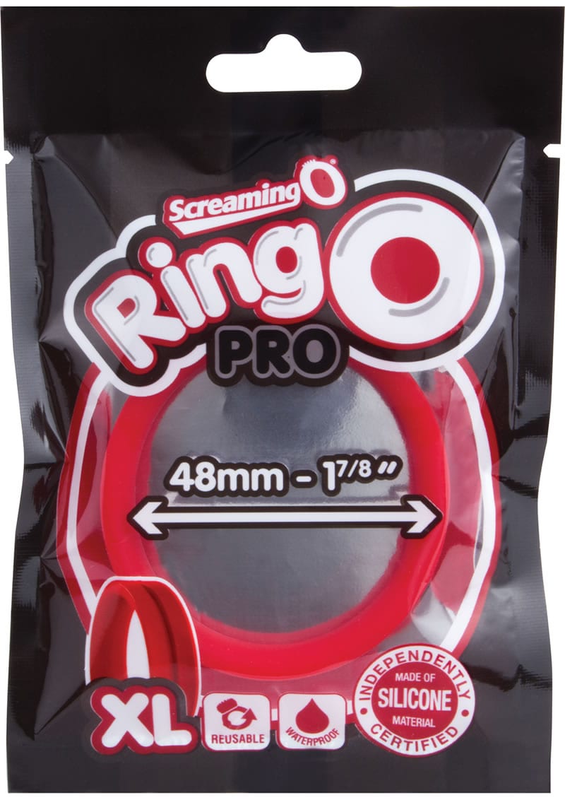 Ring O Pro Xtra Large Silicone Cockrings Waterproof Red 12 Each Per Box