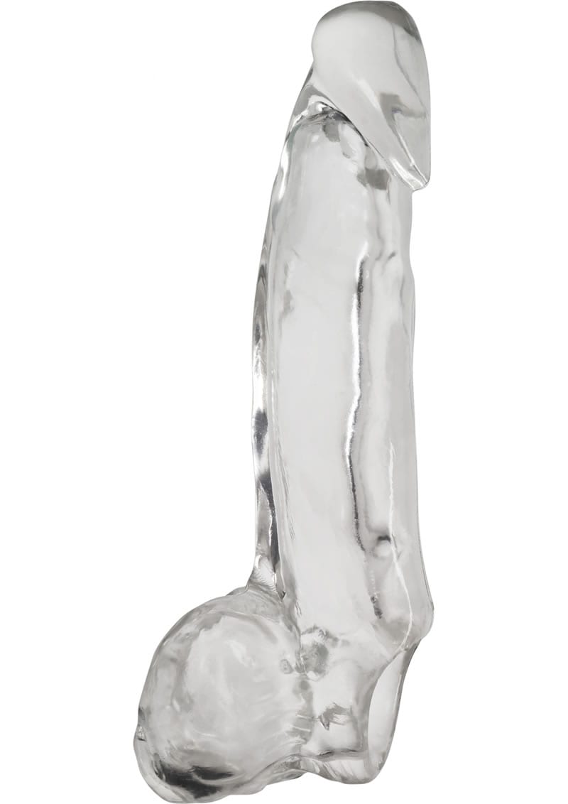 Daddy Cock and Ball Silicone Sheath Clear