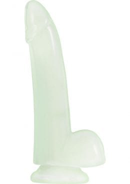 Firefly Smooth Glow In The Dark Dong Clear 5 Inch