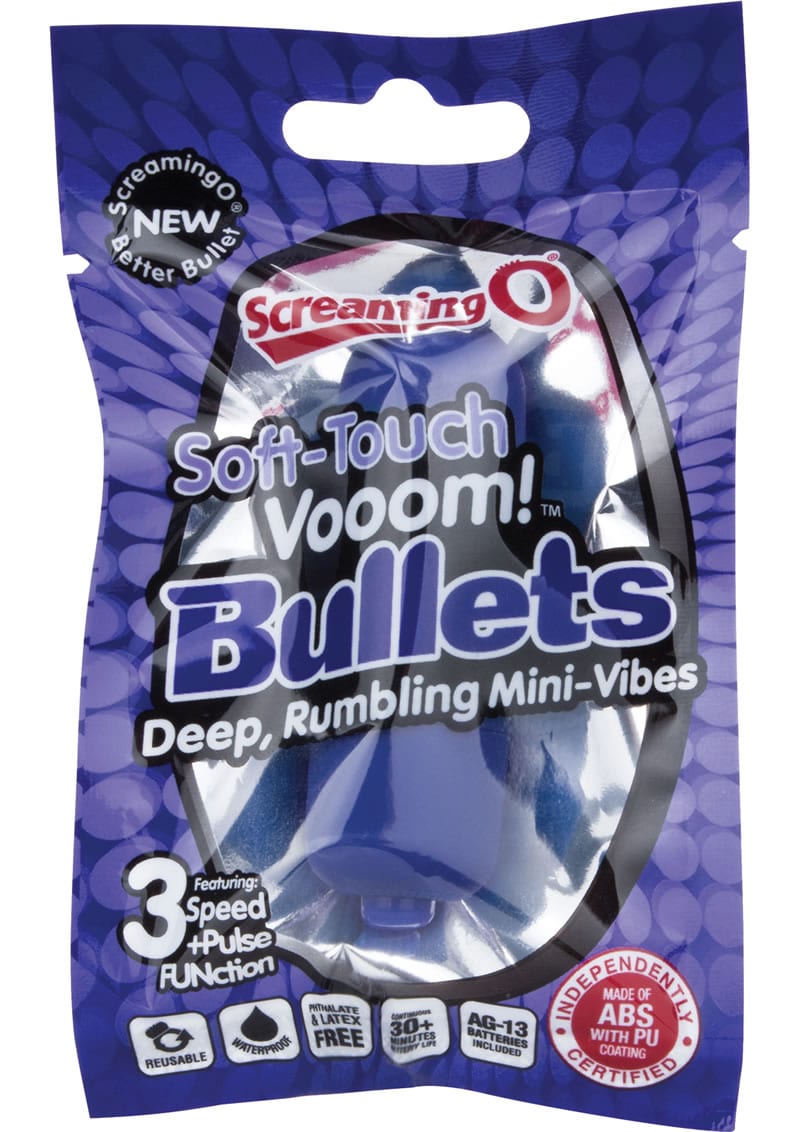 Soft Touch Vooom Bullets Reuseable Latex Free Waterproof Blue