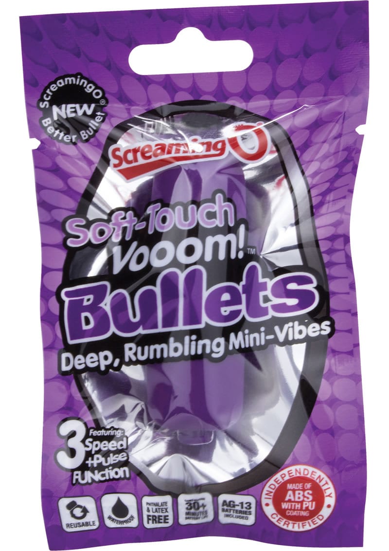 Soft Touch Vooom Bullets Reuseable Latex Free Waterproof Purple