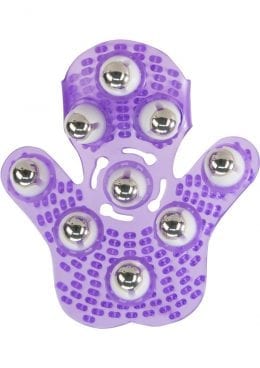 Simple and True Roller Balls Massager Glove Purple