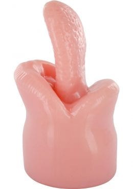 Wand Essentials Tantric Tounge Realistic Wand Attachment Pink