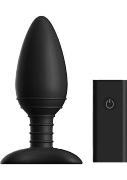 Nexua Ace Wireless Remote Rechargeable Vibrating Silicone Butt Plug Waterproof Black Large