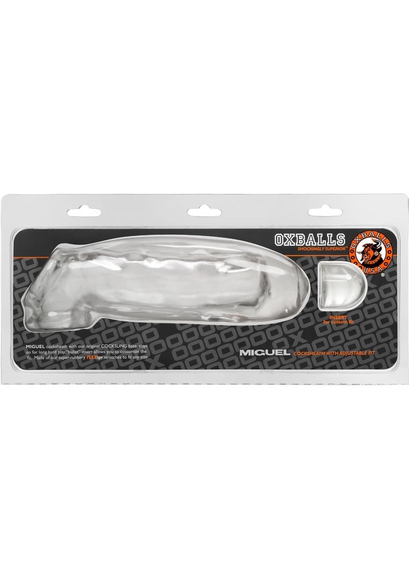 Oxballs Miguel Cocksheath With Adjustable Fit Penis Sleeve Clear