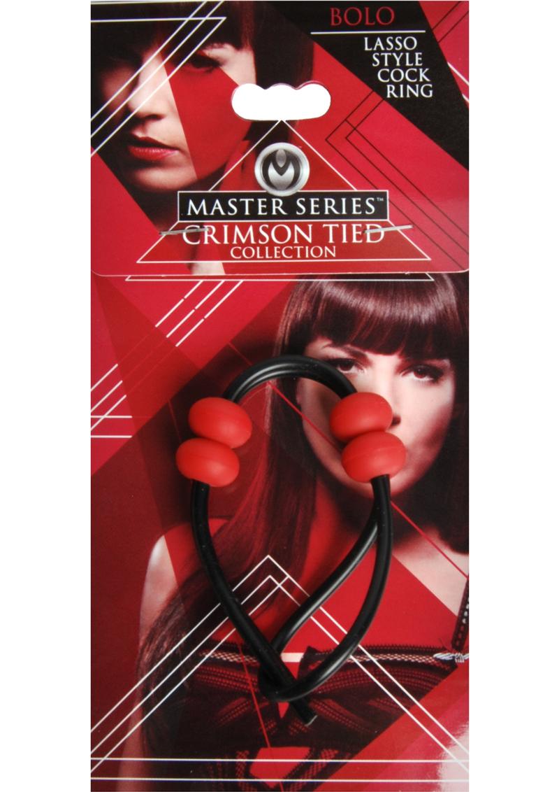 Master Series Crimson Tied Bolo Lasso Style Adjustable Cock Ring