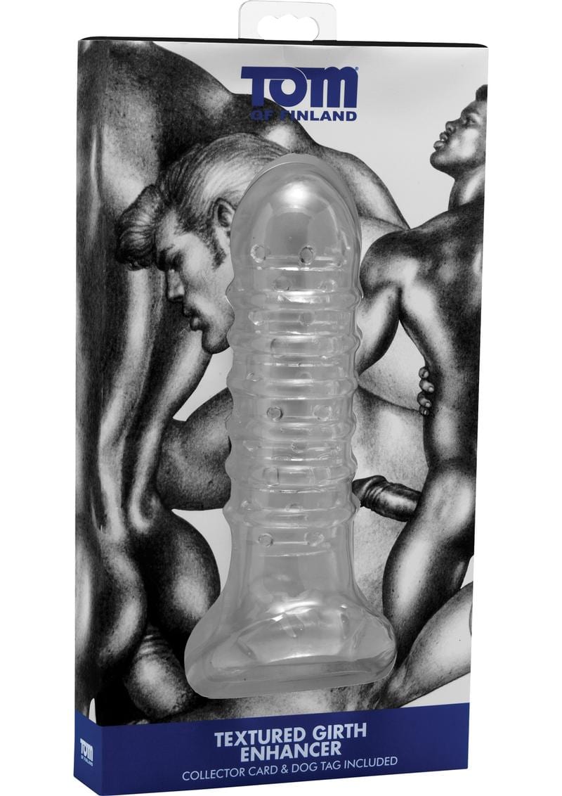 Tom Of Finland Textured Girth Enhancer Clear 7.5 Inches