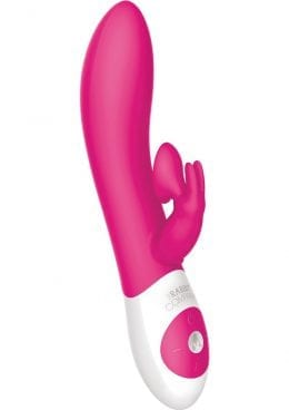 The Kissing Rabbit USB Rechargeable Clitoral Suction Silicone Vibrator Splashproof Hot Pink