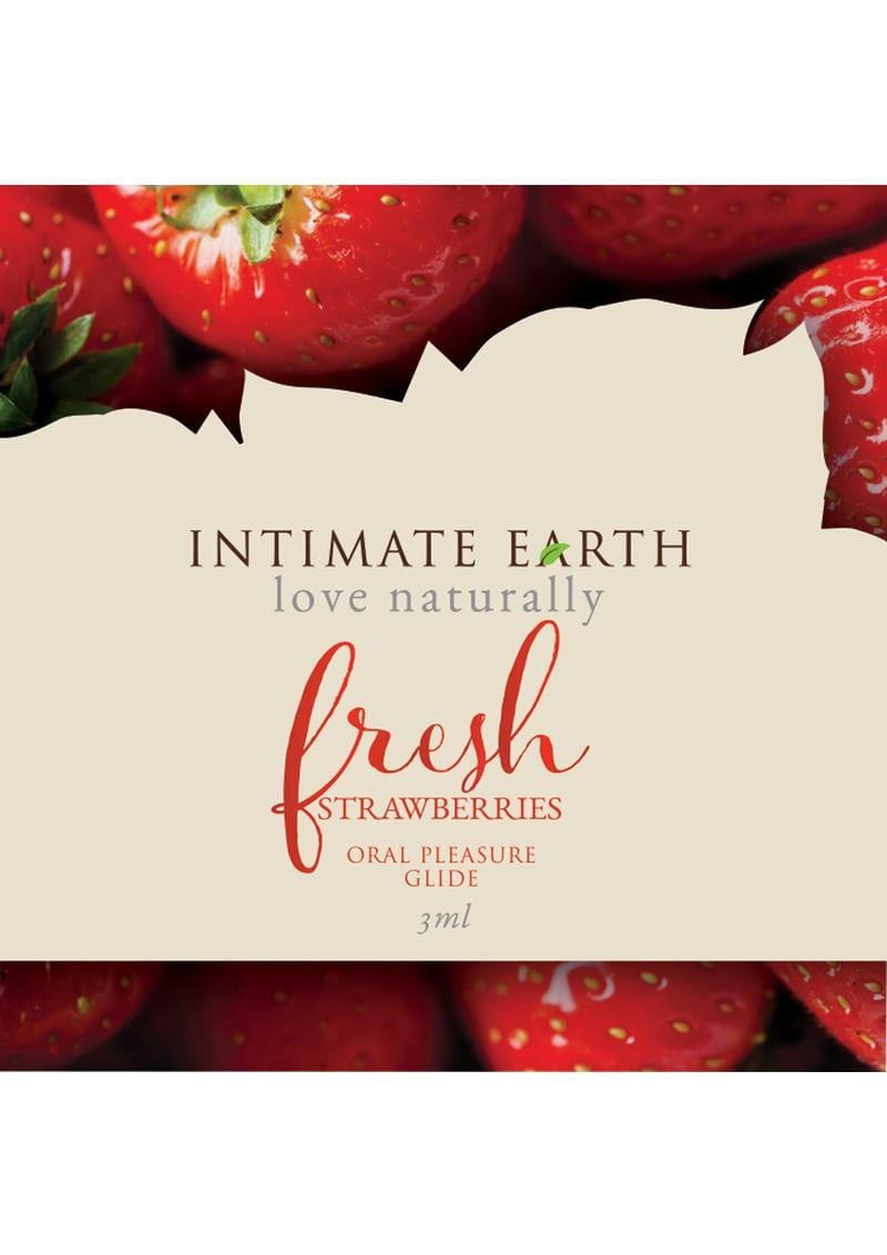 Intimate Earth Oral Pleasure Glide Fresh Strawberries 3 Milliliter Foil Pack