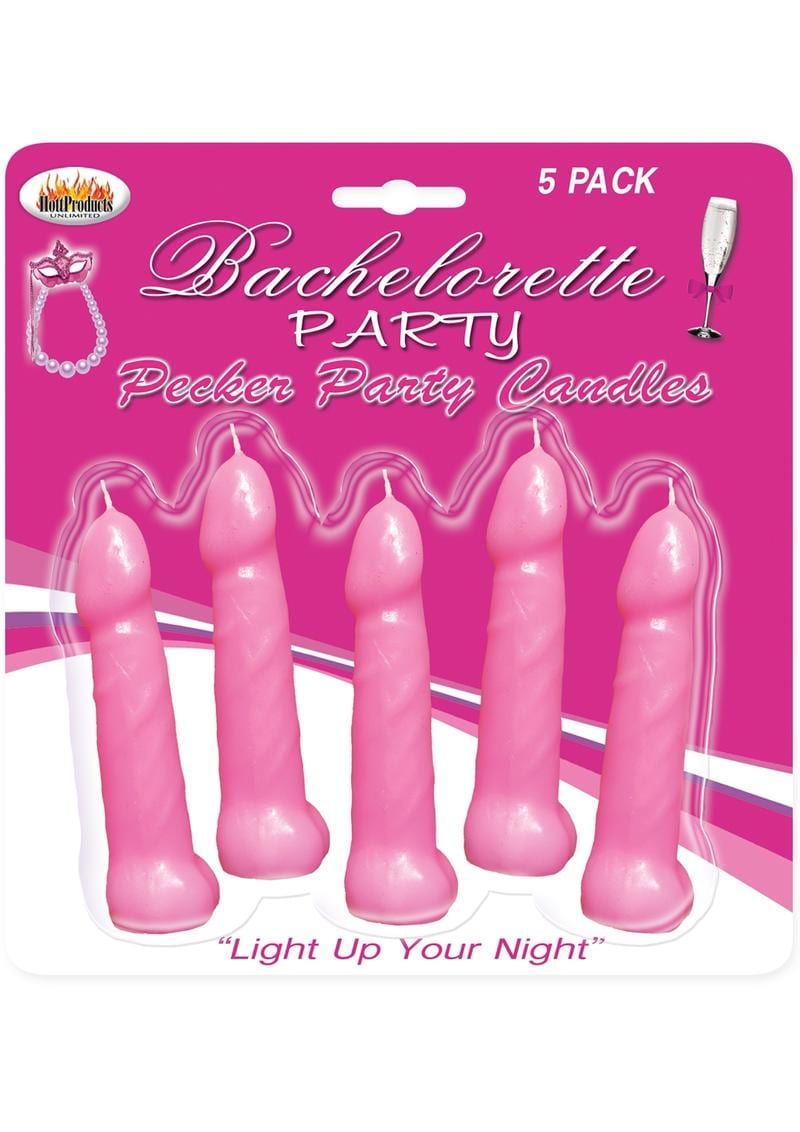 Bachelorette Party Pecker Party Candles Pink 5 Each Per Pack