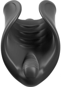 PDX Elite Vibrating Silicone Stimulator Stroker Black