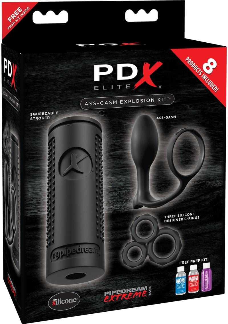 PDX Elite Ass-Gasm Explosion Kit Silicone Black