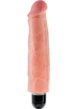 King Cock Vibrating Stiffy Realistic Dildo Waterproof Flesh 7 Inch