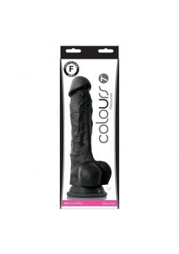 Colours Pleasure Silicone Realistic Dong Black 7 Inch