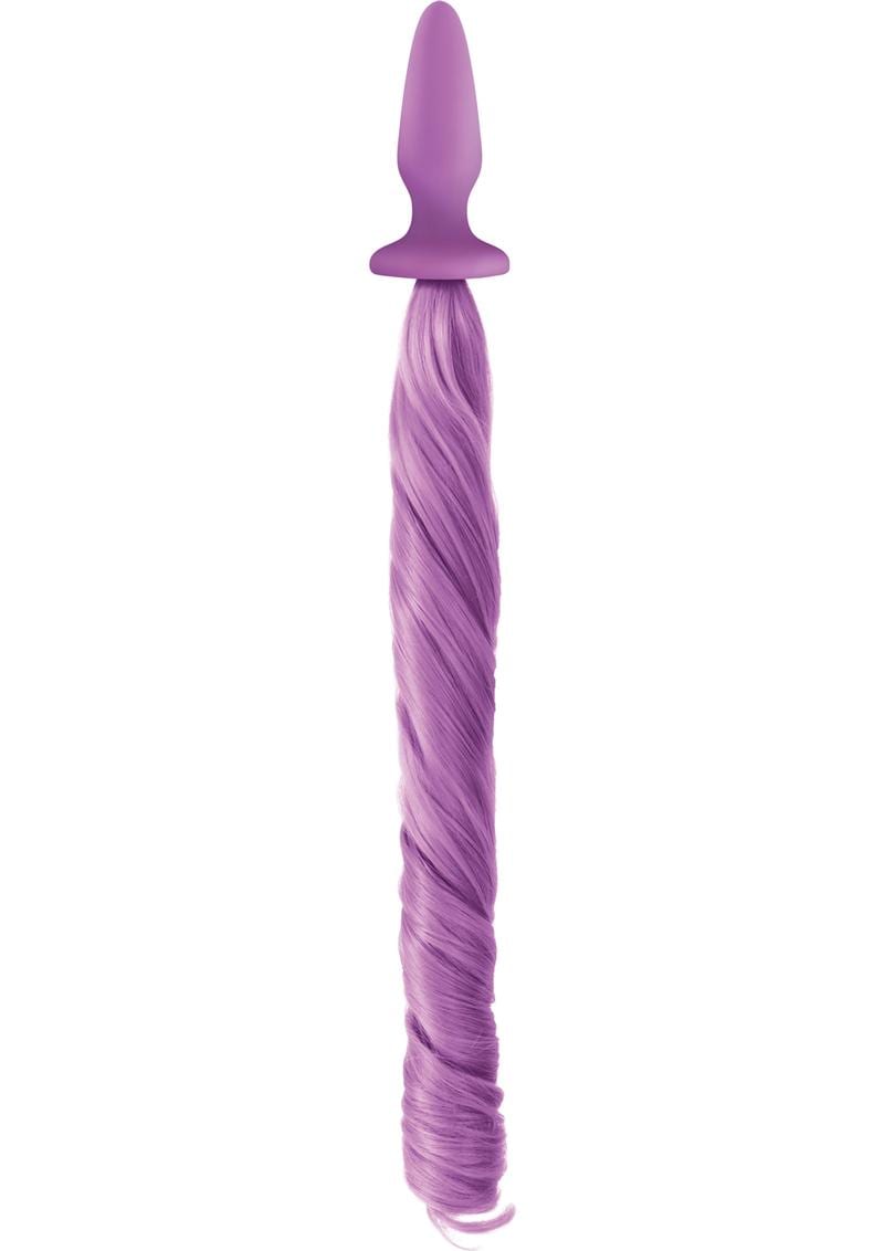 Cute Fun And Pretty Anal Butt Plug Purple With Long Purple Hair