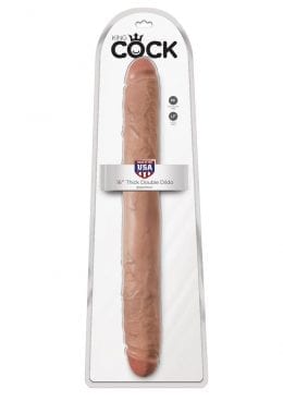 King Cock Thick Double Dildo Tan 16 Inch