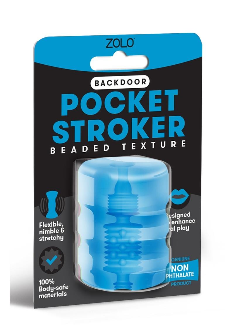 Zolo Backdoor Pocket Stroker Ribbed Texture Blue