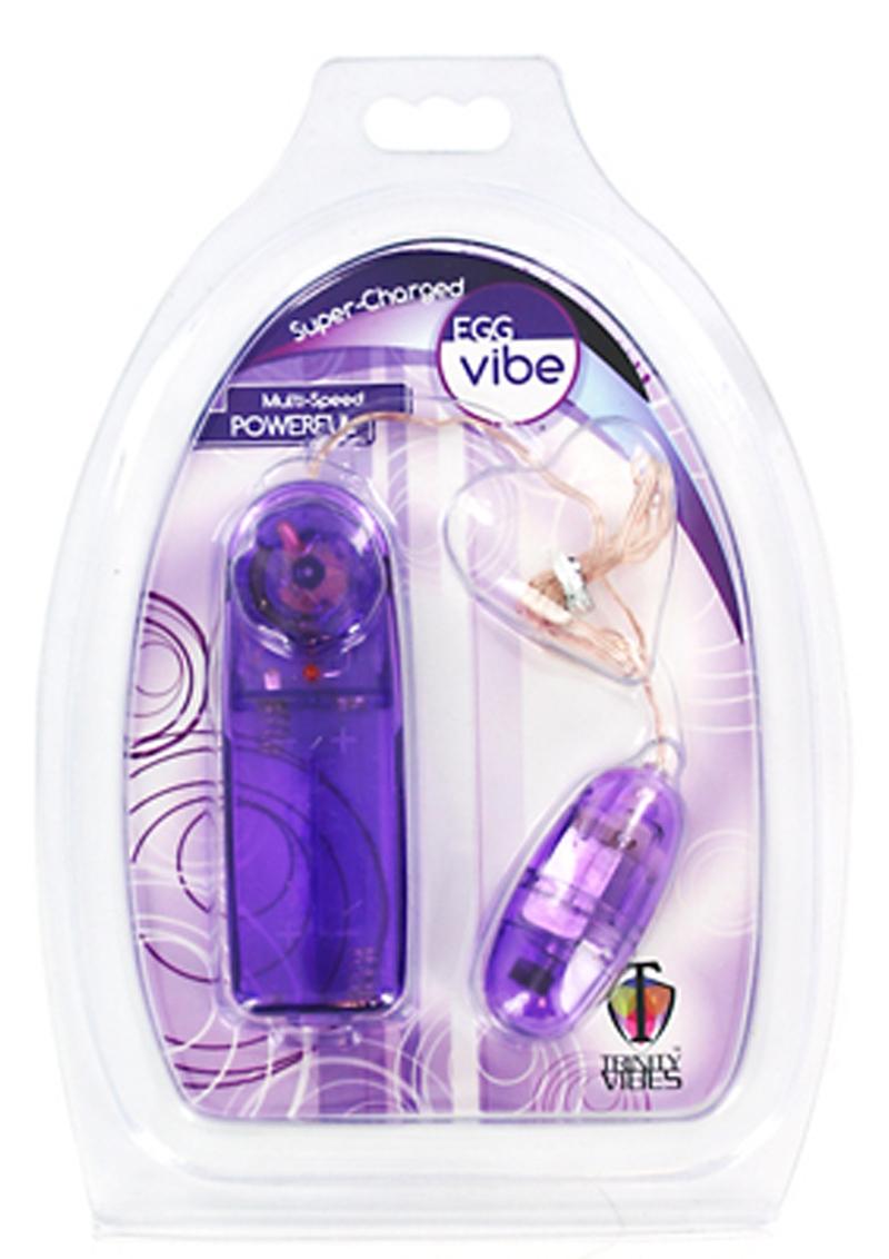 Trinity Vibes Wired Remote Control Super Charged Egg Vibe Purple