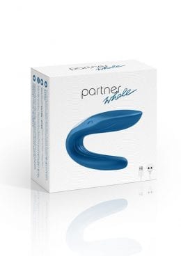 Partner Whale Silicone USB Rechargeable Couples Vibe Waterproof Blue