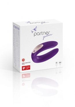 Partner Plus Silicone USB Rechargeable Couples Vibe Purple