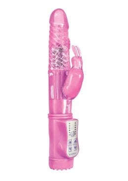 Energize Her Bunny 2 Vibe Waterproof Pink 9 Inch