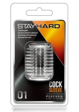Stay Hard Cock Sleeve 01 Clear 2 Inch