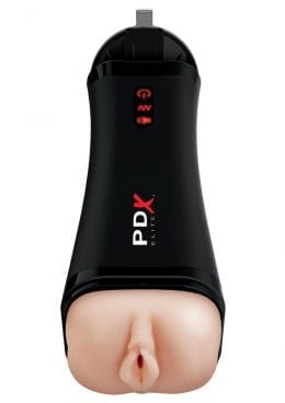 PDX Elite Talk-Back Super Stroker USB Rechargeable Interactive Masturbator Flesh