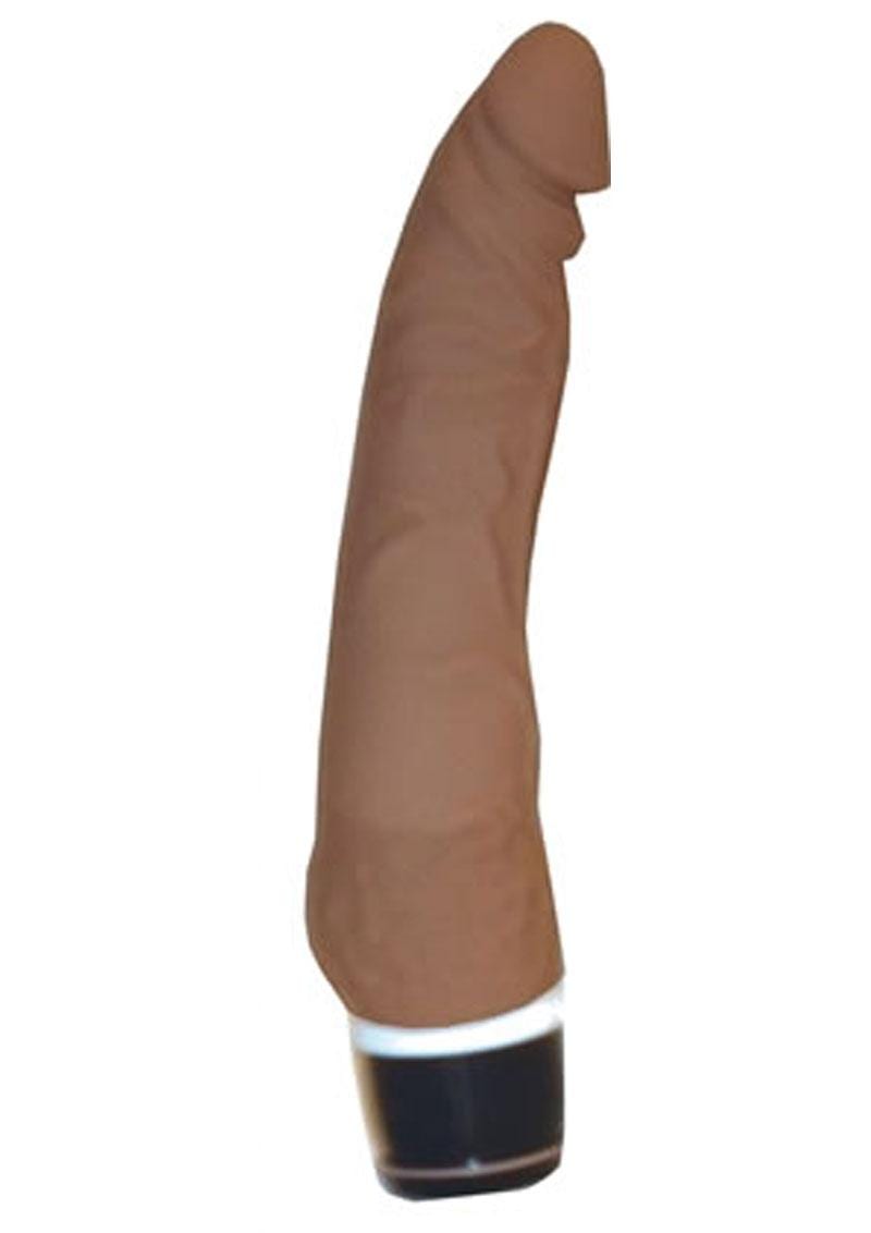 Ultra Classics Super Teaser Silicone Realistic Vibrating Dildo Brown 8 Inch