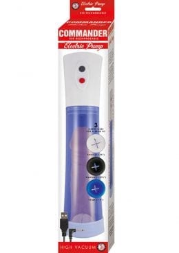 Commander USB Rechargeable Electric Pump Blue 11.5 Inch