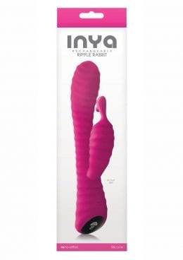 Inya Ripple Rabbit Silicone Vibe Pink 8.5 Inch