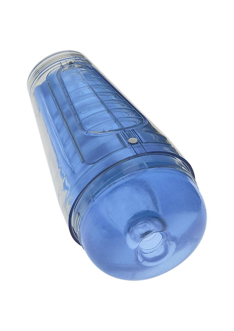 Main Squeeze Optix Variable Pressure Ultraskyn Stroker Textured Crystal Blue