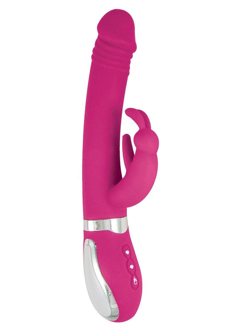 Nasstoys Energize Silicone Heat Up Bunny 2 Waterproof Pink 9 Inch