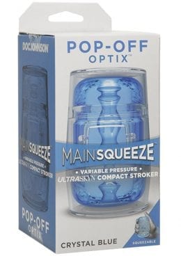 Main Squeeze  Pop Off Optix Stroker Crystal Blue 4 Inch