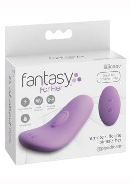 Fantasy For Her Remote Please Her Silicone Rechargeable Waterproof Purple