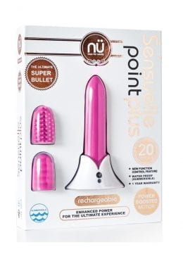 Sensuelle Point Plus 20 Function Bullet Silicone Rechargeable Waterproof Pink