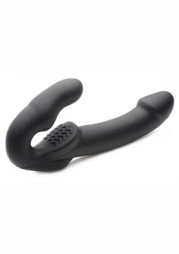 Strap U Evoke Super Charged Silicone Vibrating Strapless Strap On Waterproof Black