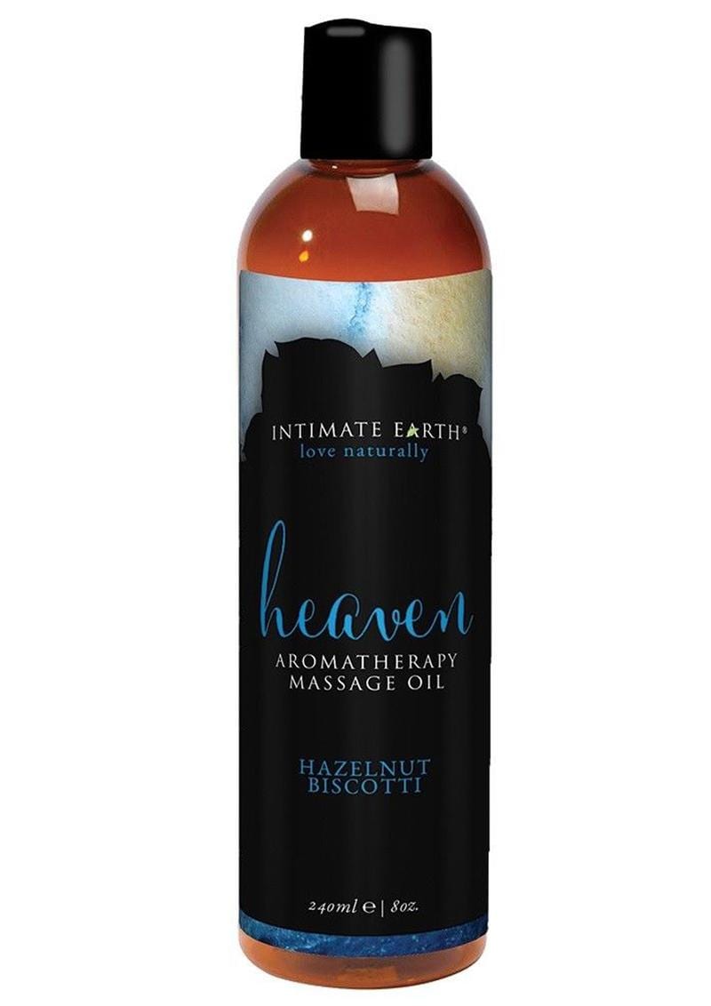 Intimate Earth Heaven Aromatherapy Massage Oil Hazelnut Biscotti 8 Ounce