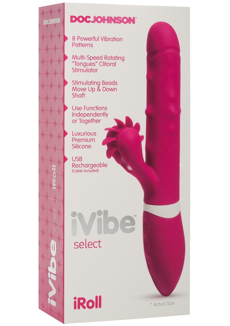 Ivibe Select Iroll Silicone Vibrator Waterproof Pink 9.5 Inch