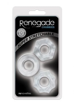 Renegade Chubbies Clear 3 Rings Per Pack
