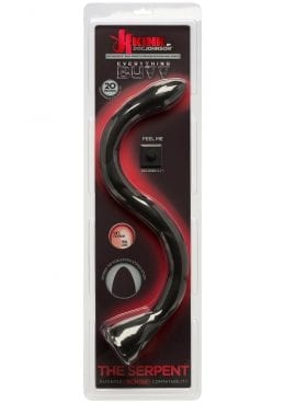 Kink Secondskyn Dual Density Silicone Anal Snake Black 20.25 Inch