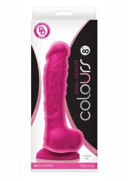 Colours Dual Density 8 Non Vibrating Silicone Pink