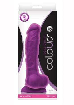 Colours Dual Density 8 Non Vibrating Silicone Purple