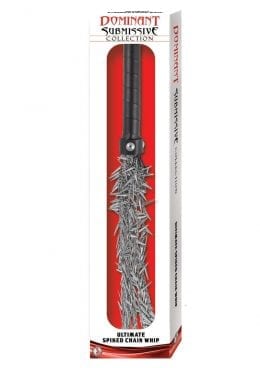 Dominant Submissive Collection Ultimate Spiked Iron Chain Whip 16 Inches