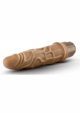 Dr. Skin Cock Vibe 3 Realistic Vibrator Splashproof Mocha 7.25 Inch